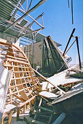 Damage from Hurricane Wilma in October 2005