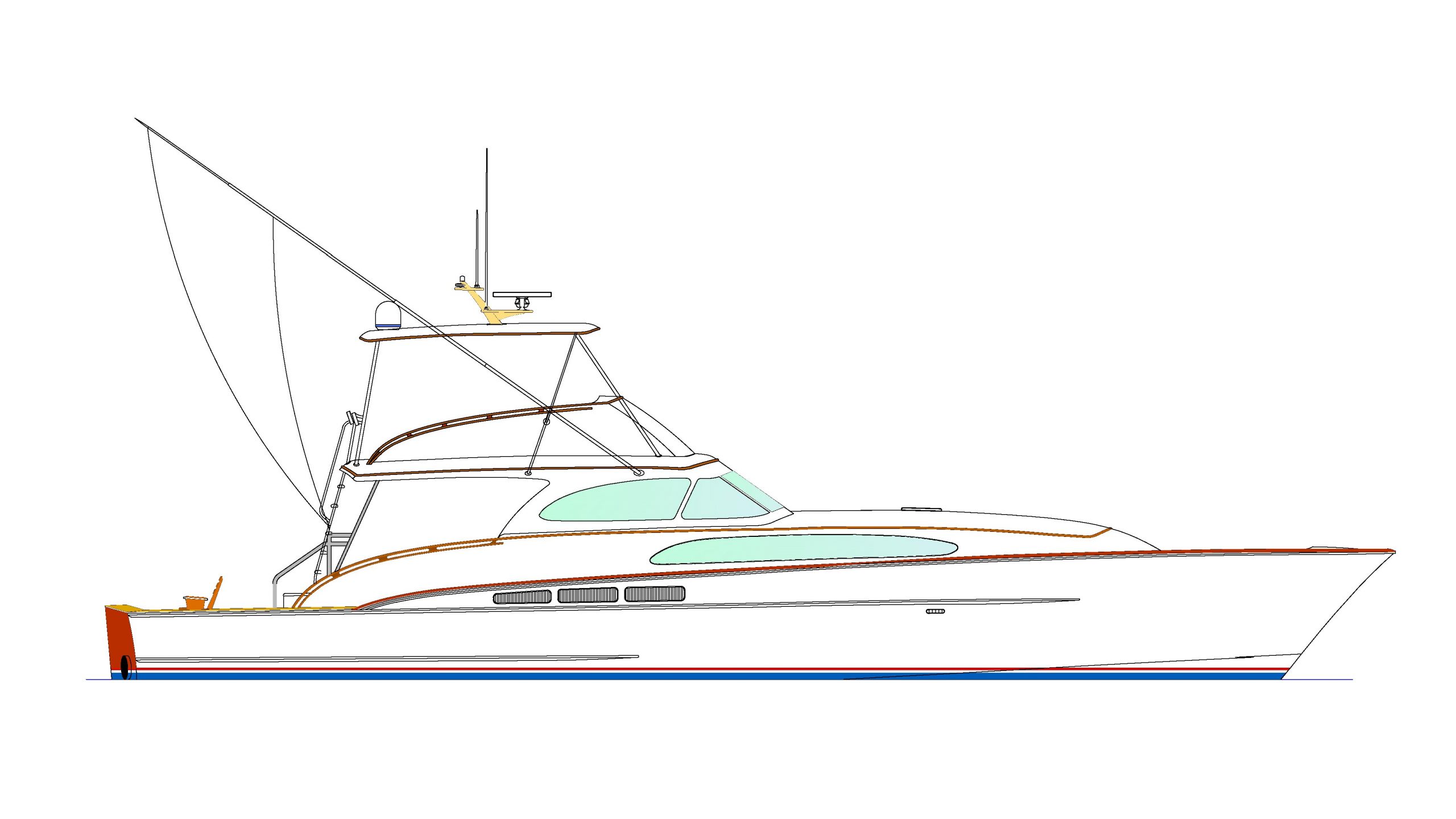 Line drawing profile: 66' Walkaround