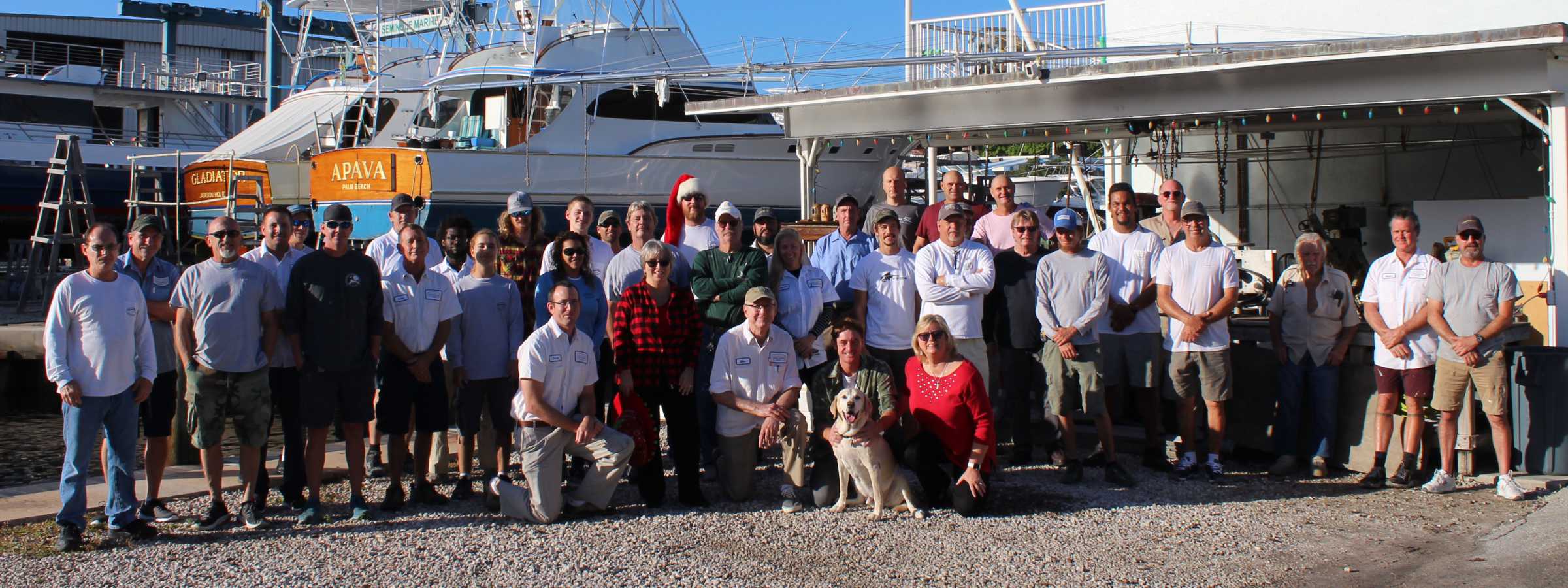 The crew at Michael Rybovich and Sons Boat Works